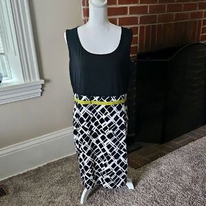 Donna Degnan Sleeveless Geometric Dress